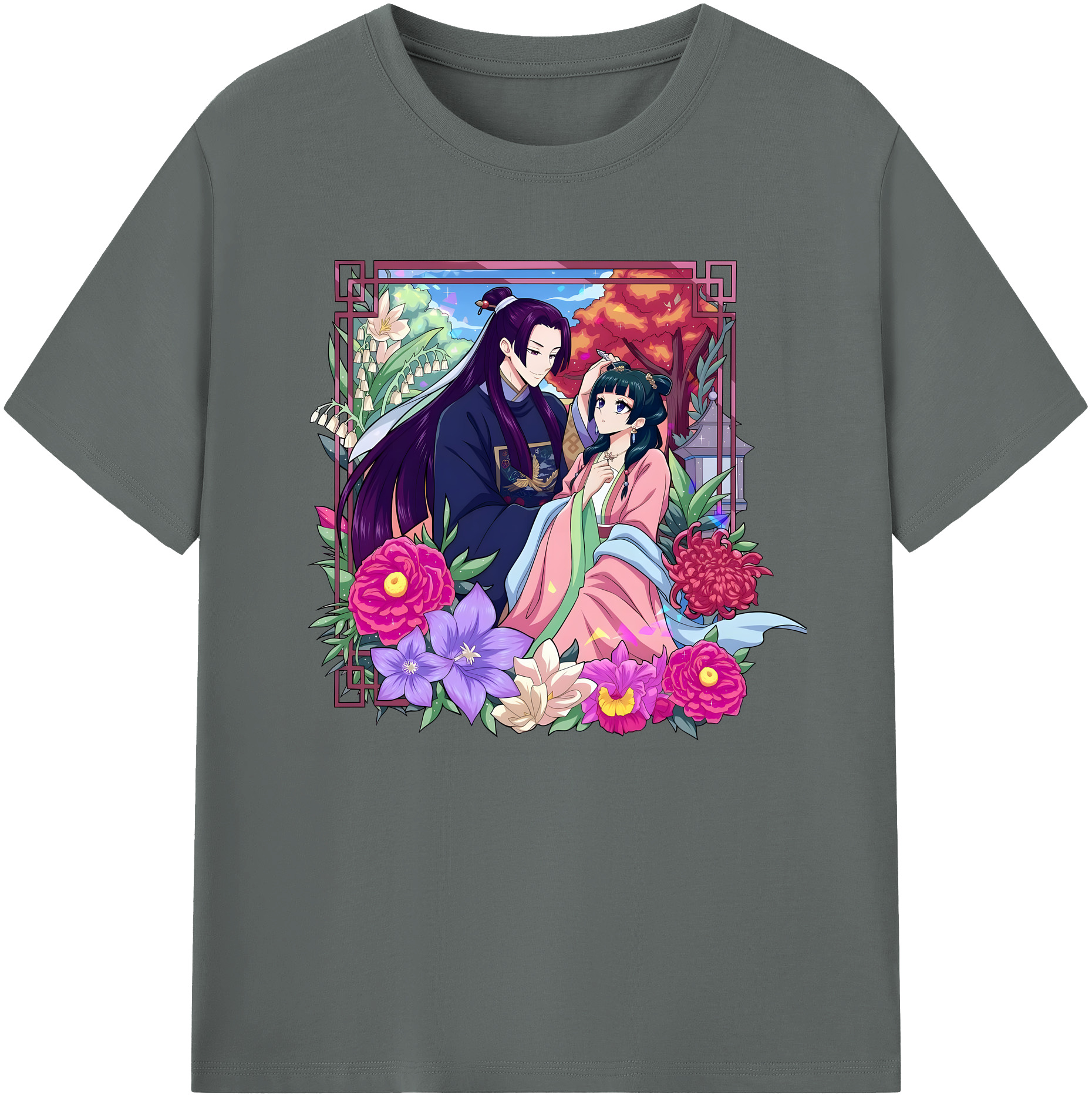 （画像用） 薬屋のひとりごと The Apothecary Diaries 綿100％ メンズ半袖Tシャツ｜肌触りやわらか＆通気性